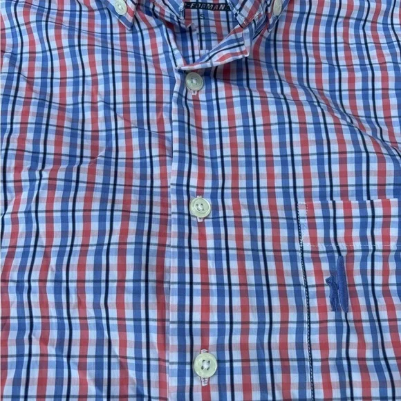 johnnie-O Red and Blue Checkered Shirt - Picture 3 of 5